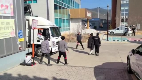 [23.01.10] 야외 농구대 설치